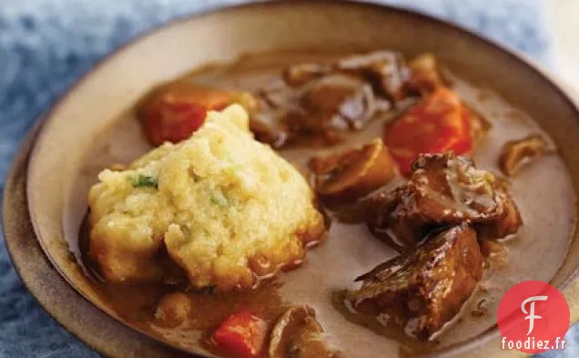 Ragoût de Bœuf et Boulettes de Babeurre à l'Oignon Vert