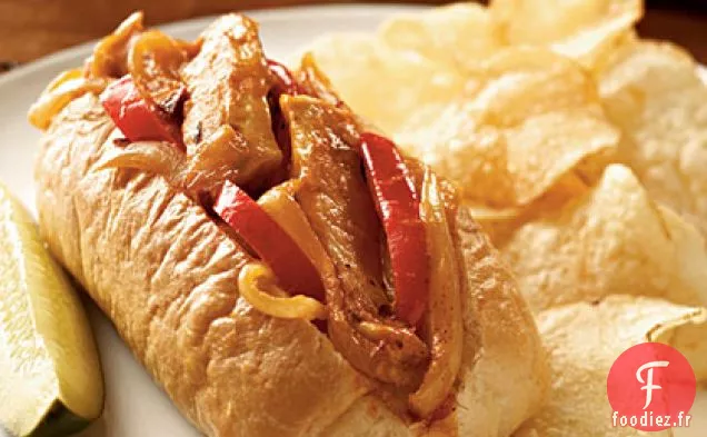 Cheesesteaks au Poulet Chipotle