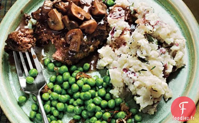 Steak de Salisbury avec Sauce aux Champignons