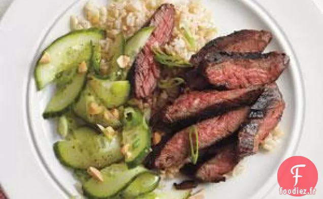Steak De Jupe Hoisin Épicé Avec Salade De Concombre