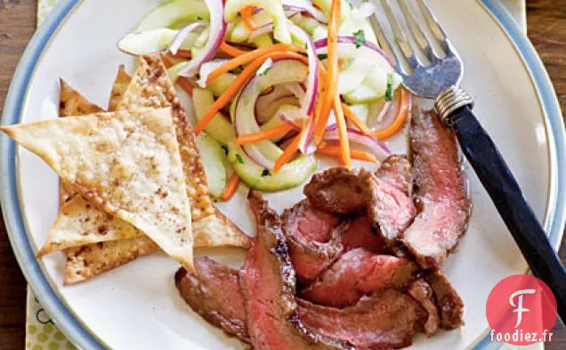 Steak de Flanc Hoisin avec Salade de Concombre Asiatique