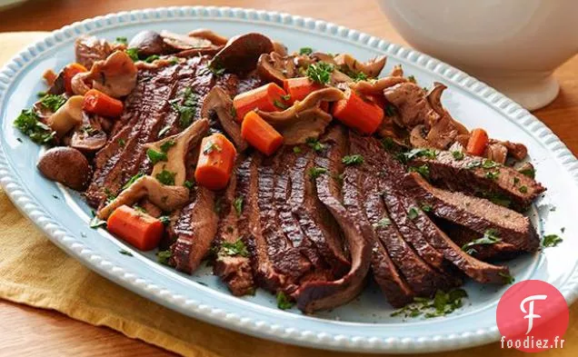 Poitrine de Mijoteuse avec Sauce Brune