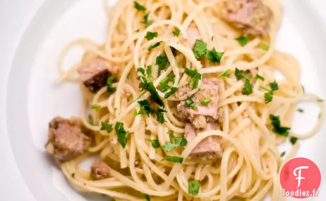 Rôti De Porc Au Pesto De Noix Sur Pâtes
