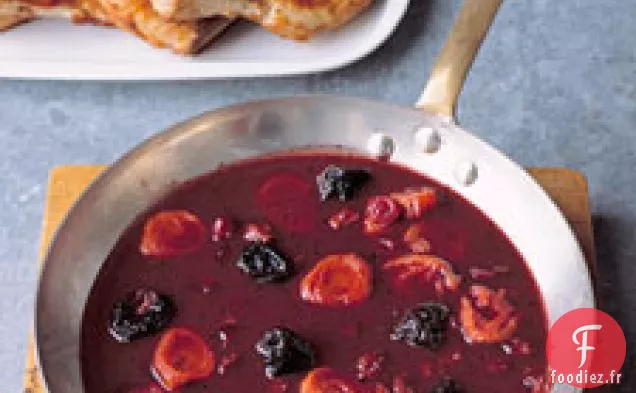 Côtelettes De Porc À La Sauce au vin Rouge