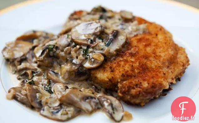 Cèpes De Porc À La Crème De Bourbon Aux Champignons