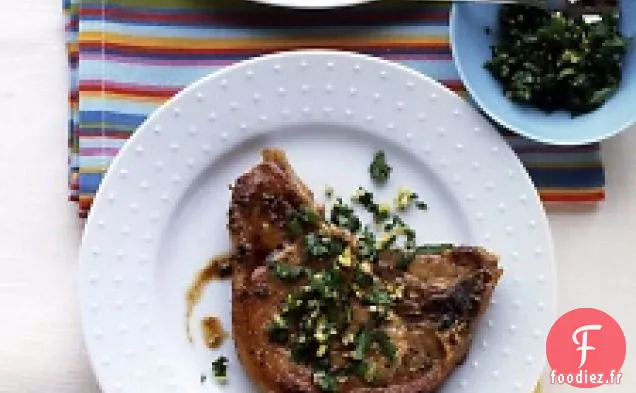 Côtelettes de Porc au citron et au persil