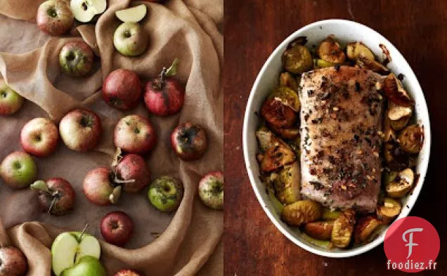 Longe De Porc Rôtie Aux Pommes Et À La Sauge