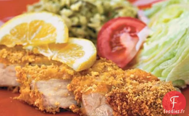 Côtelettes de Porc Enrobées de Flocons de Maïs