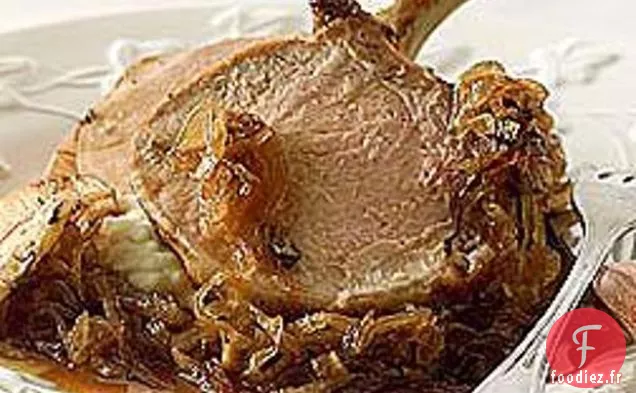 Côtelette De Porc Aux Oignons D'Érable Caramélisés