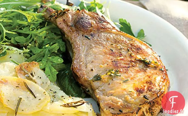 Côtelettes de Porc Grillées au Citron et au Thym