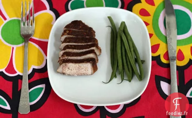 Côtelettes de Porc Frottées au Cacao et au chili