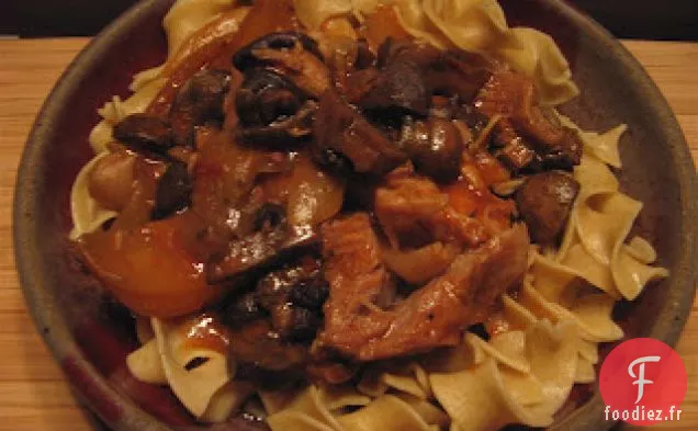 Rôti De Porc Au Ragoût De Trois Champignons