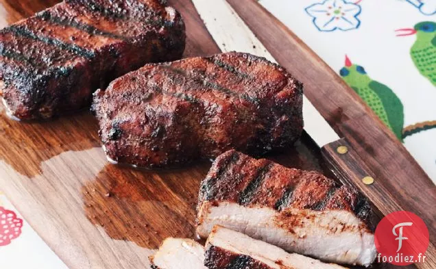Côtelettes de Porc Frottées au Cacao et au Chili