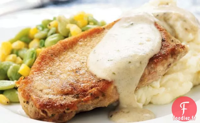 Côtelettes de Porc avec Sauce Campagnarde