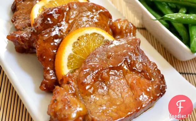 Côtelettes de Porc à la Mélasse Orange