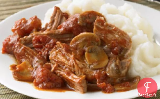 Porc Râpé Aux Champignons