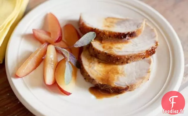 Rôti De Porc Avec Glaçage Aux Prunes