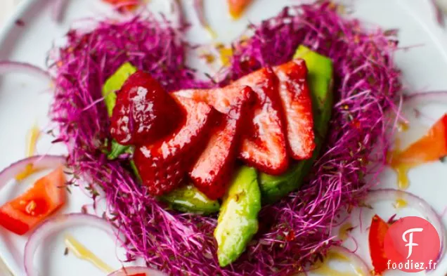 Salade Coeur Rose : Fraises + Avocat