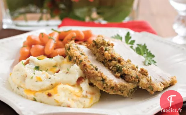 Longe De Porc Rôtie Avec Croûte De Miettes