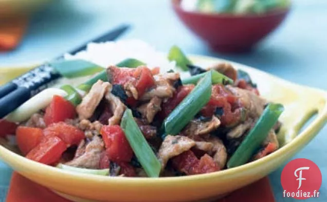 Porc à l'Ail à la Tomate et au Basilic