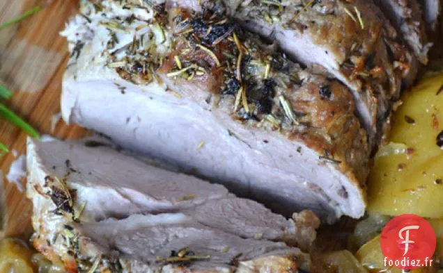 Porc Rôti au Romarin et à l'Ail
