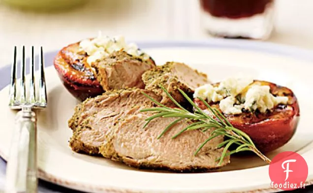 Filet de Porc Poivré aux Prunes de Fromage Bleu