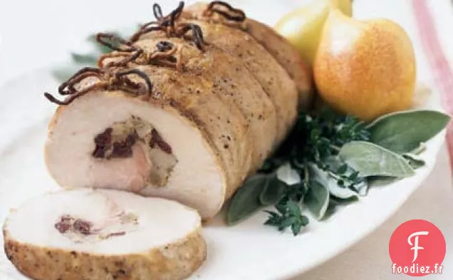 Rôti de Porc Farci aux Poires et aux Canneberges