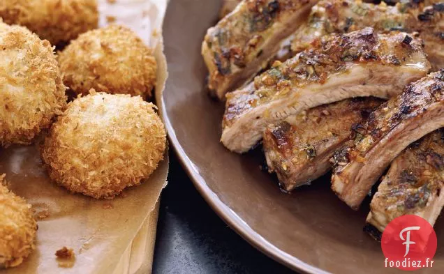 Côtes de Bébé Asiatiques aux Champignons en Croûte de Panko