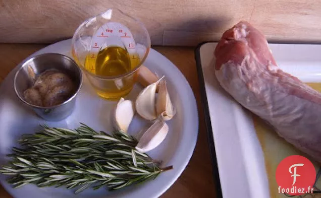 Filet de Porc Rôti À l'Ail et au romarin