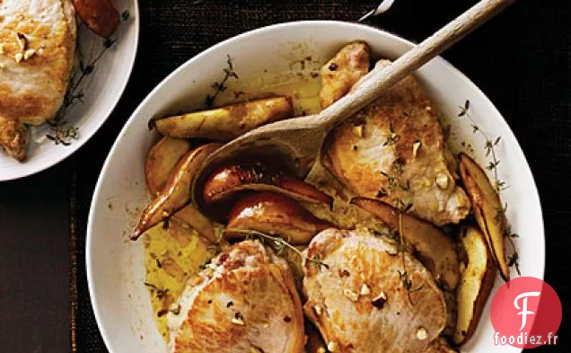 Gorgonzola - Côtelettes de Porc Farcies aux Poires