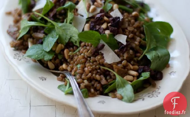 Recette de Baies de Blé au Pesto de Roquette