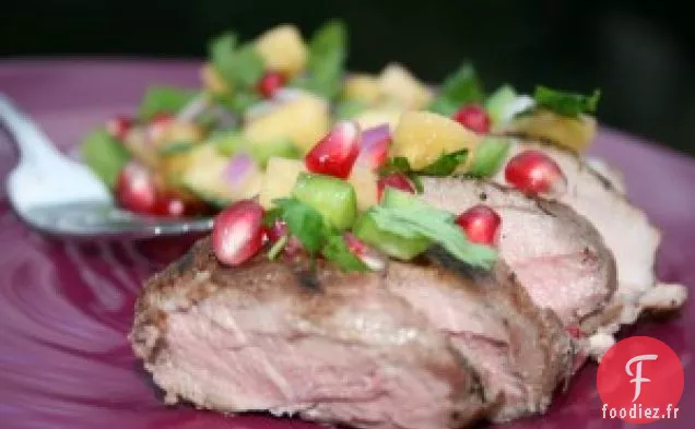 Filet De Porc Avec Salsa À La Grenade