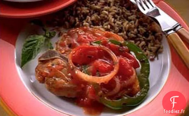 Côtelettes de Porc aux Tomates Basilic