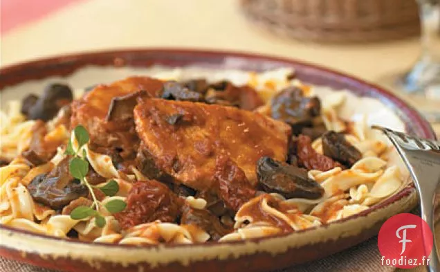 Rôti de Porc au Ragoût de Trois Champignons