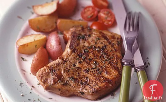 Côtelettes de Porc frottées au poivre
