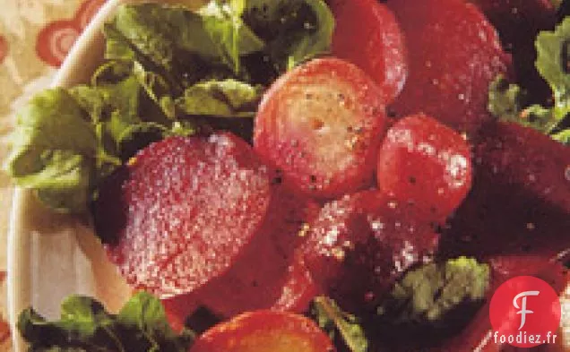 Salade De Quatre Betteraves Sur Roquette Et Vinaigrette Au Xérès