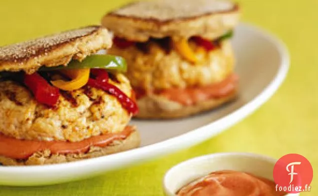 Cheeseburgers De Dinde Cajun Au Ketchup Tabasco