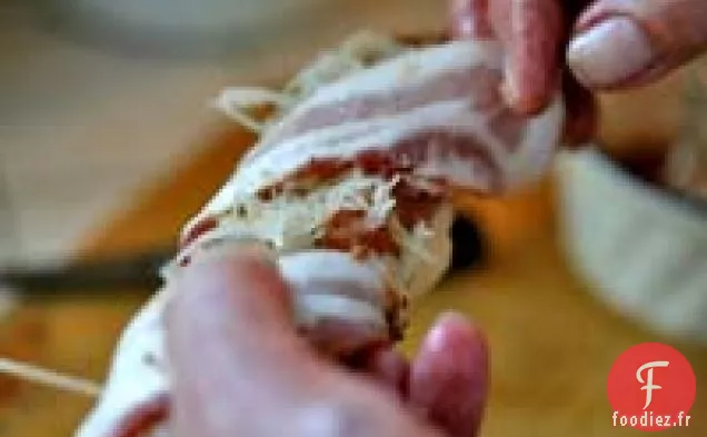 Hot-Dogs farcis au Bacon grillé