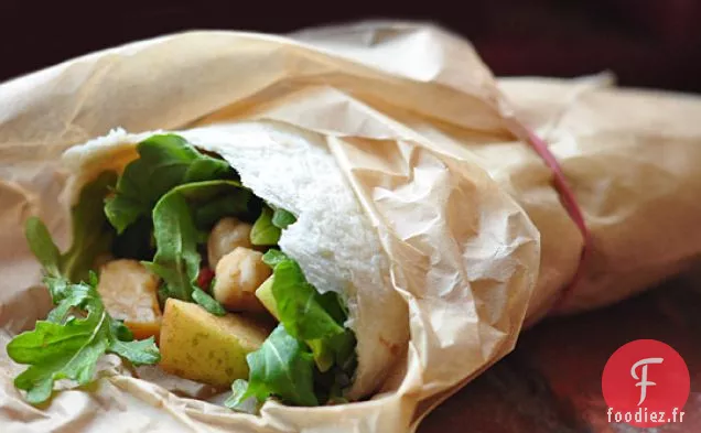 Wraps de salade Pomme-roquette