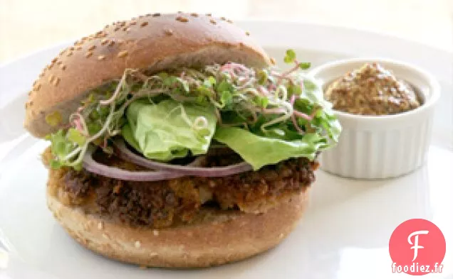 Hamburgers au Seitan Grésillants