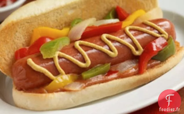 Francs Aux Poivrons Et Oignons