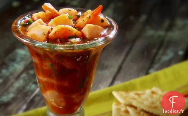 Coctel de Pétoncles et Crevettes d'été
