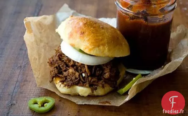 Sandwichs Au Bœuf Haché Avec Sauce Barbecue Épicée