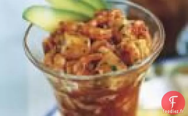 Cocktail De Fruits De Mer À La Sauce Rouge Épicée (ceviche Rojo De Camaron Y