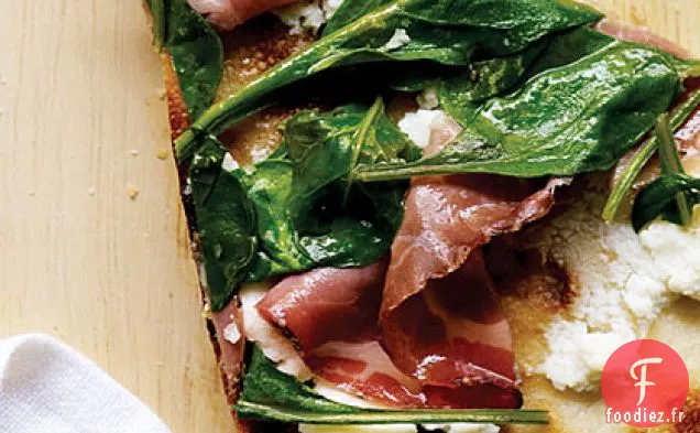 Pizza à la Coppa, à la Ricotta et à la Roquette