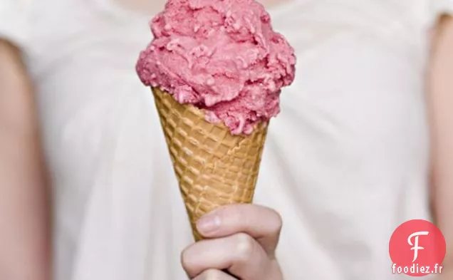 Glace aux framboises