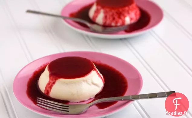 Panna Cotta À La Sauce Aux Framboises