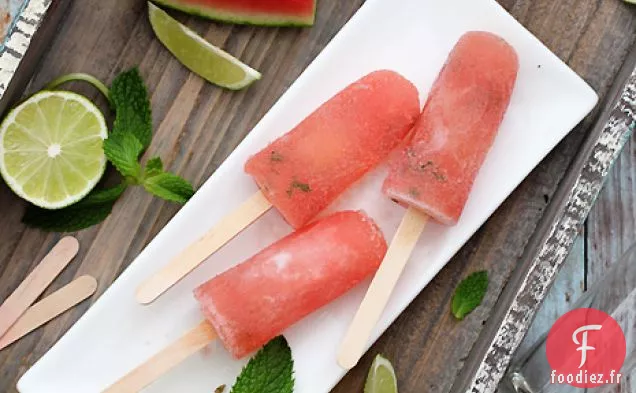 Sucettes Glacées au Mojito de Pastèque