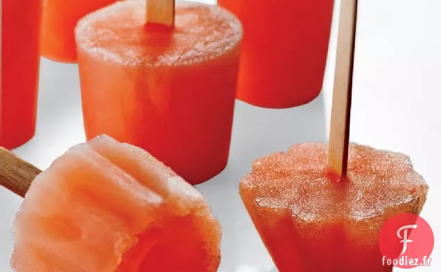 Glaçons au Pamplemousse et au Campari Rubis