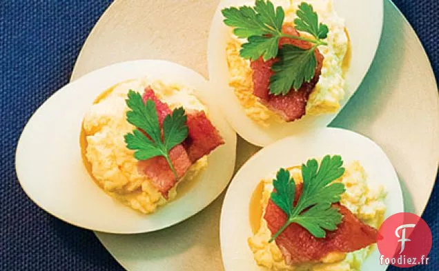 Oeufs farcis au Bacon